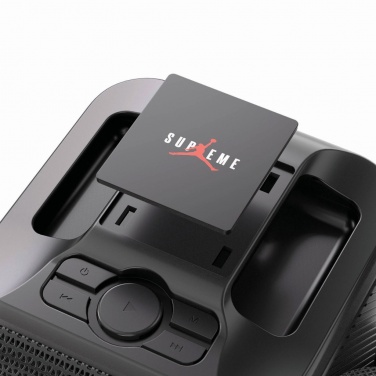 Logo trade business gifts image of: Singvibe RCS recycled plastic karaoke set with double mic